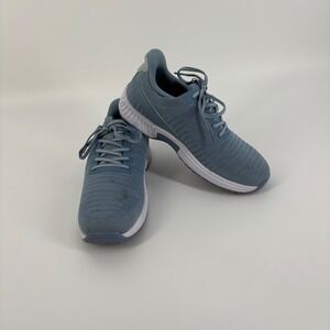 Orthofeet Womens Size 9 2E Wide Blue Knit Slip On Athletic Shoes‎ Comfort